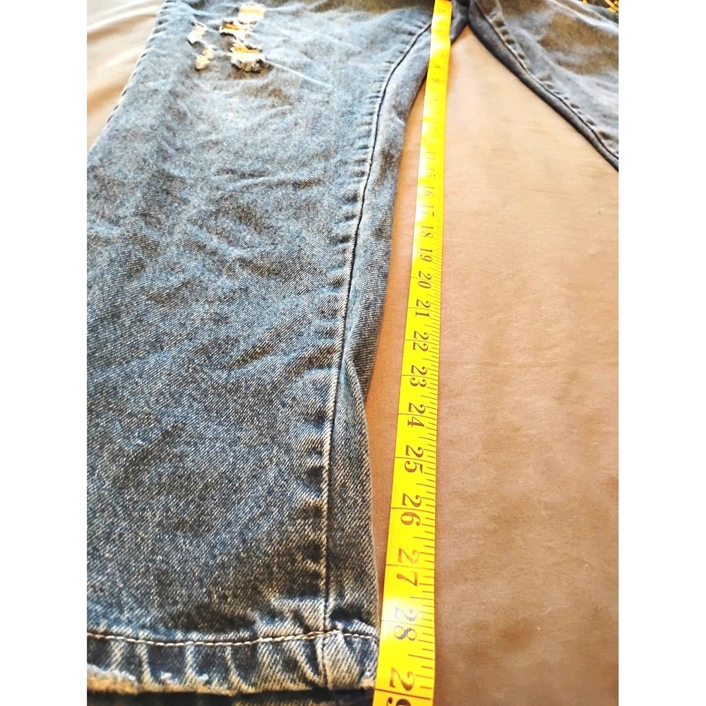 Vintage Ed Hardy NYC Embroidered Jeans 36x29 Y2K Streetwear Distressed Denim - Picture 7 of 8